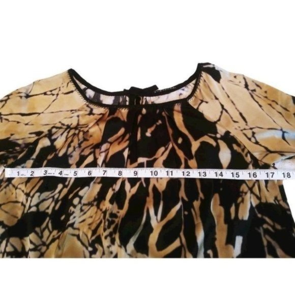 Elie TAHARI Silk Lightweight Keyhole Back Bow‎ Tie Blouse - Picture 8 of 11